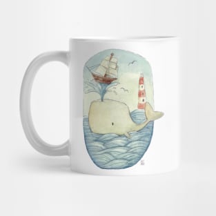 Cute Whale in the Sea Mug